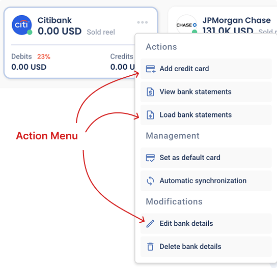 Bank Account Overview Card
