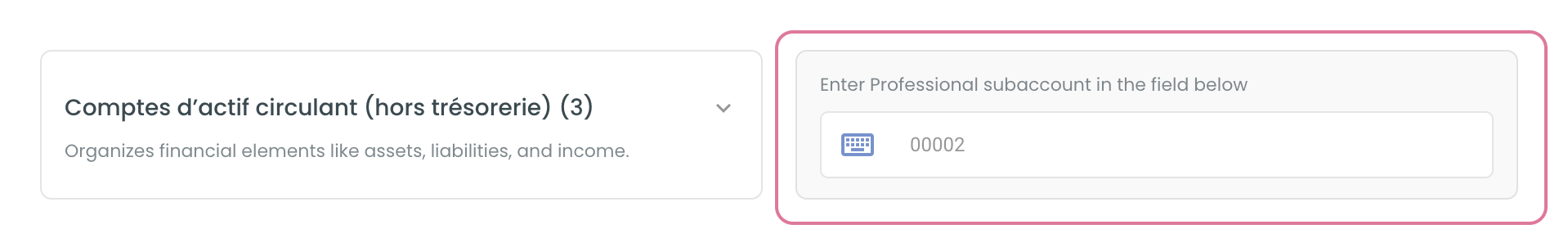 Professional subaccount