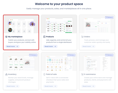 Marketplace Card Overview