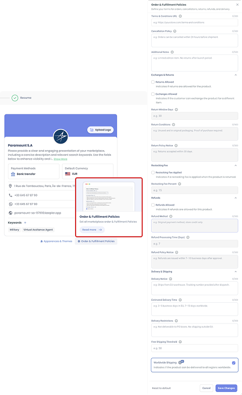 Marketplace Policies and Compliance