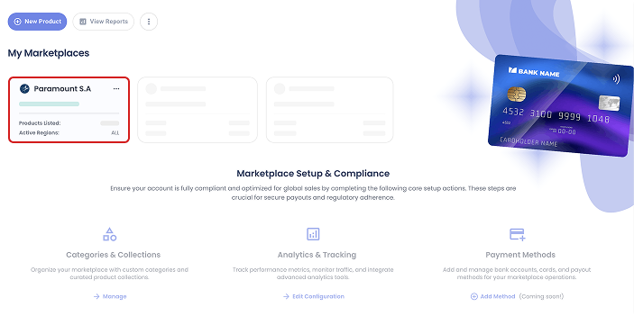 Marketplace Overview Page