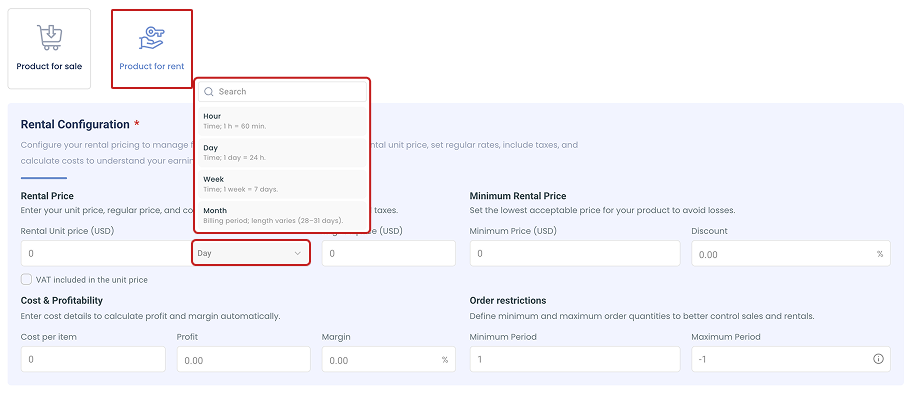 Pricing and Offers rent