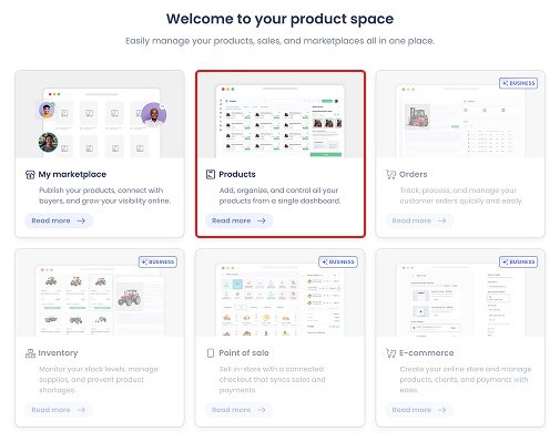 Product Management Home Card